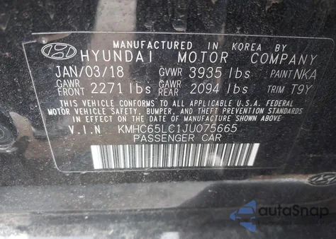 2018 Hyundai Ioniq Hybrid Blue from USA, damaged, VIN KMHC65LC1JU075665